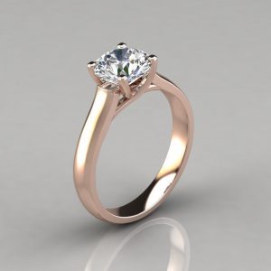 Round Cut Cross Prong Solitaire Engagement Ring | Forever