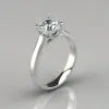 Classic 4 Prong Round Cut Tiffany Style Engagement Ring