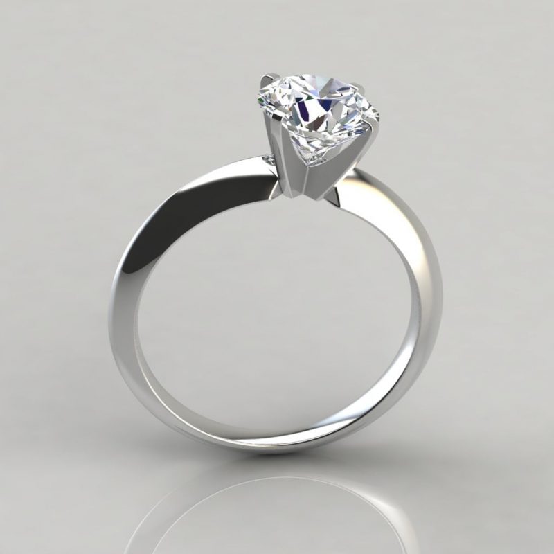 Classic Prong Round Cut Tiffany Style Engagement Ring Forever
