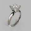 4 Prong Princess Cut Tiffany Style Moissanite Engagement Ring