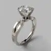 Split Shank Solitaire Moissanite Engagement Ring