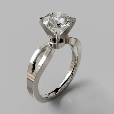Split Shank Solitaire Moissanite Engagement Ring Split Shank Solitaire Moissanite Engagement Ring