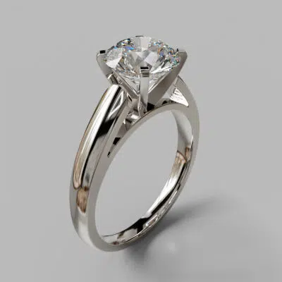 Cathedral Round Cut Solitaire Moissanite Engagement Ring Cathedral Round Cut Solitaire Moissanite Engagement Ring