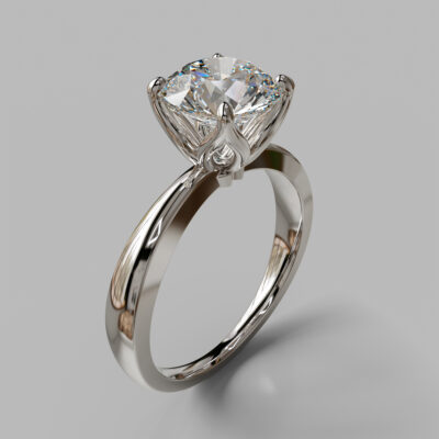 Tulip Head Solitaire Moissanite Engagement Ring Tulip Head Solitaire Moissanite Engagement Ring