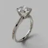 Classic Solitaire Round Cut Moissanite Engagement Ring