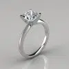 Classic Princess Cut Solitaire Moissanite Engagement Ring