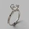Classic Six-Prong Solitaire Moissanite Engagement Ring