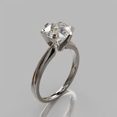 Classic Six-Prong Solitaire Moissanite Engagement Ring