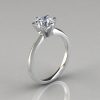 Classic Six-Prong Solitaire Moissanite Engagement Ring