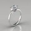 Six Prong Solitaire Moissanite Engagement Ring