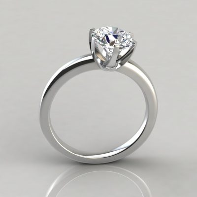 Six Prong Round Solitaire Engagement Ring | Forever Moissanite