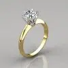 Six Prong Round Brilliant Solitaire Engagement Ring