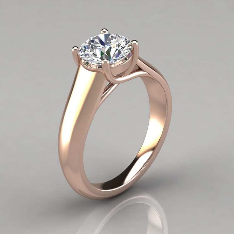 Buy 5/8 Carat (ctw) moissanite engagement ring 14k gold rings – name  moissanite rose ring gold personalized rings for women at Amazon.in
