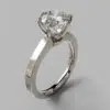 Round Cut Solitaire Moissanite Engagement Ring