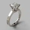Princess Cut Solitaire Moissanite Engagement Ring