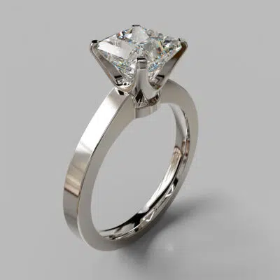 Princess Cut Solitaire Moissanite Engagement Ring Princess Cut Solitaire Moissanite Engagement Ring