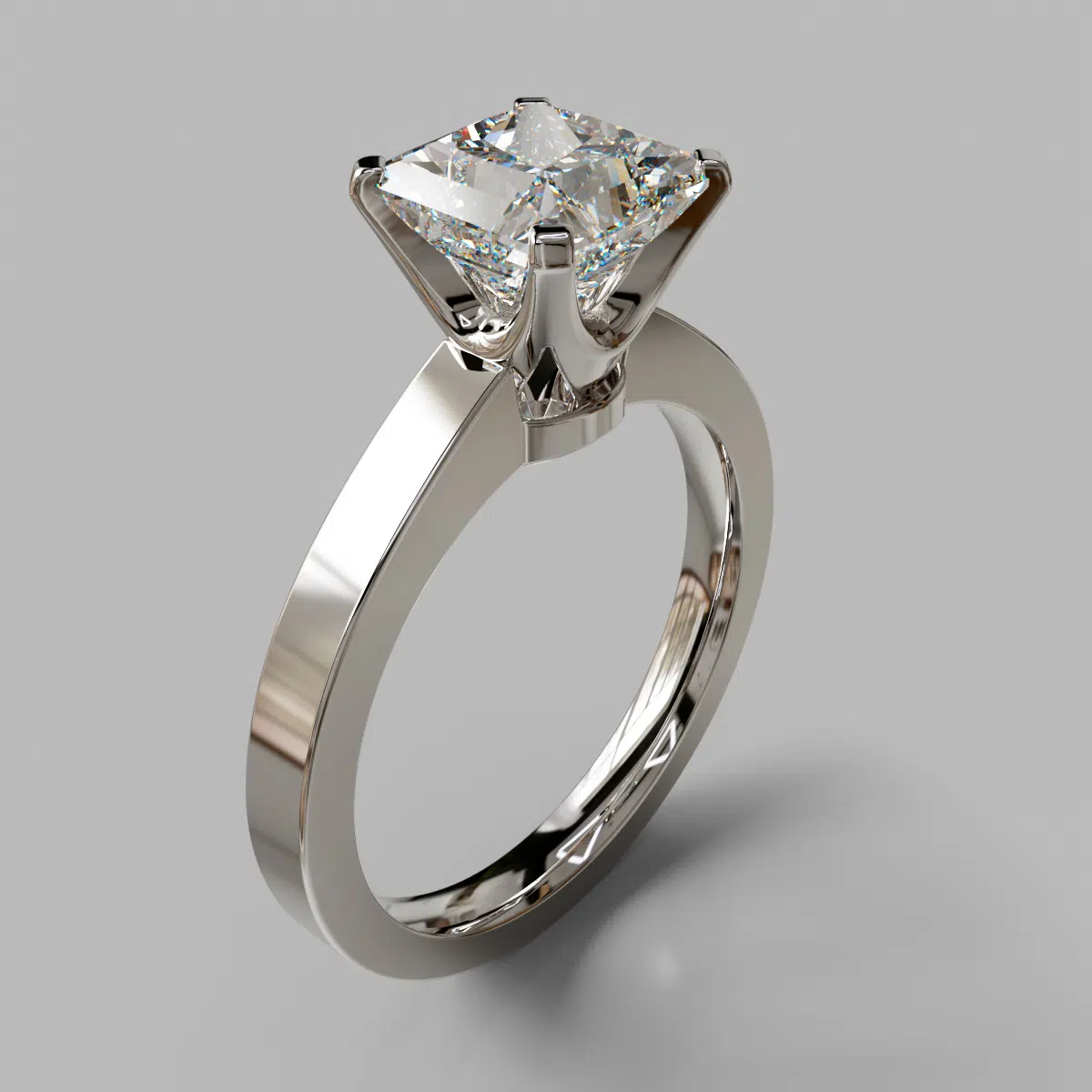 Princess Cut Solitaire Moissanite Engagement Ring Princess Cut Solitaire Moissanite Engagement Ring