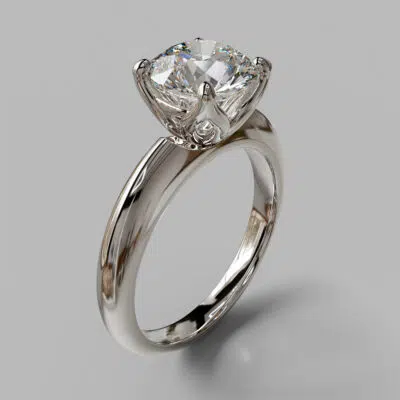 Crown Solitaire Moissanite Engagement Ring Crown Solitaire Moissanite Engagement Ring