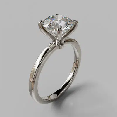 Four Prong Classic Solitaire Moissanite Engagement Ring Four Prong Classic Solitaire Moissanite Engagement Ring