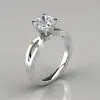 Split Shank Cushion Cut Moissanite Engagement Ring