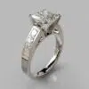 Princess Cut Channel Set Moissanite Engagement Ring