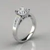 Princess Cut Channel Set Moissanite Engagement Ring
