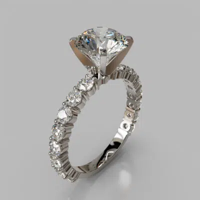 Round Cut Common Prong Moissanite Engagement Ring Round Cut Common Prong Moissanite Engagement Ring