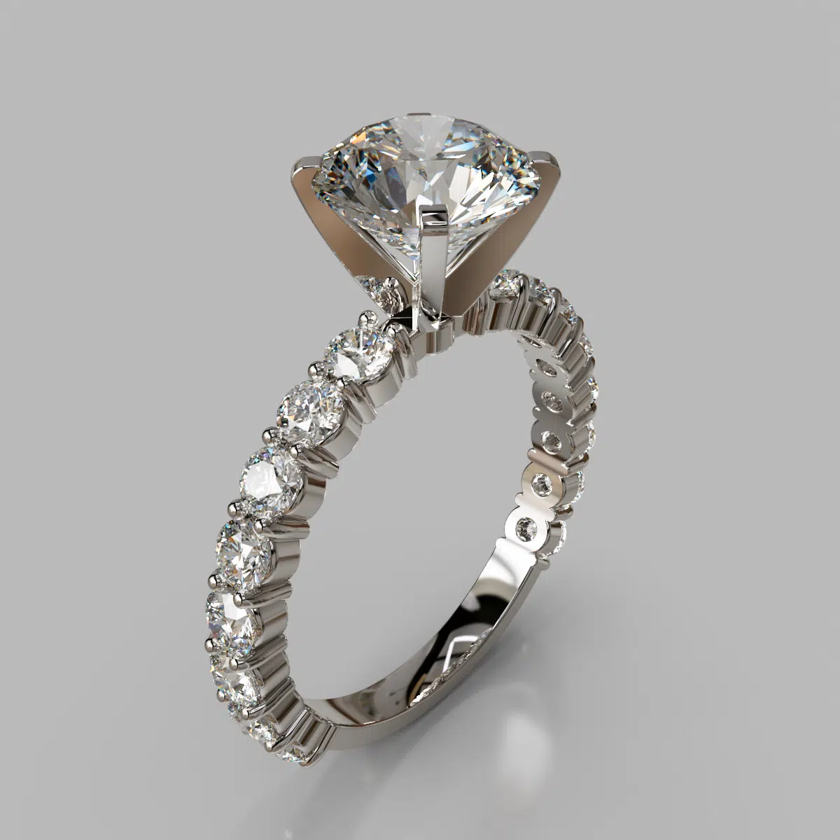 Round Cut Common Prong Moissanite Engagement Ring Round Cut Common Prong Moissanite Engagement Ring