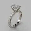 Round Cut Common Prong Moissanite Engagement Ring