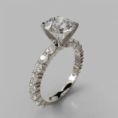 Round Cut Common Prong Moissanite Engagement Ring Round Cut Common Prong Moissanite Engagement Ring