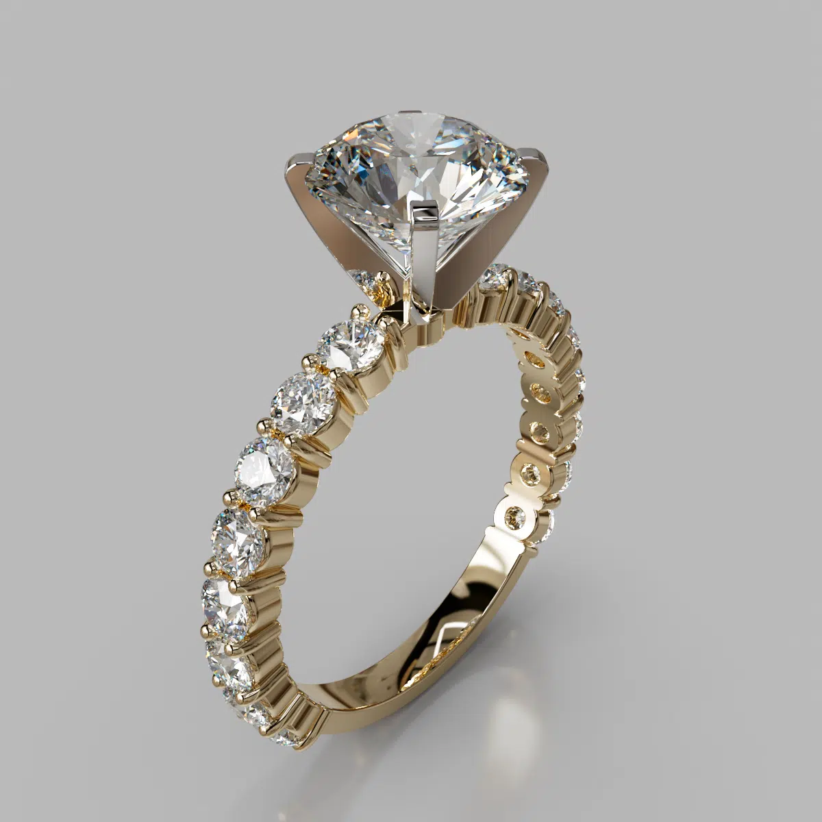 Round Cut Common Prong Moissanite Engagement Ring Round Cut Common Prong Moissanite Engagement Ring