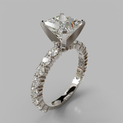 Princess Cut Common Prong Moissanite Engagement Ring Princess Cut Common Prong Moissanite Engagement Ring