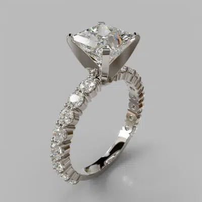 Princess Cut Common Prong Moissanite Engagement Ring Princess Cut Common Prong Moissanite Engagement Ring