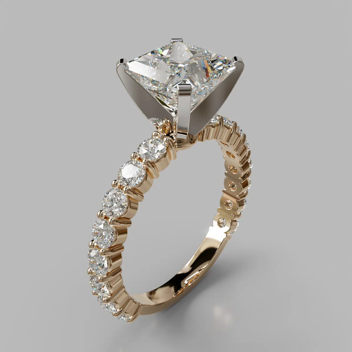 Princess Cut Common Prong Moissanite Engagement Ring Princess Cut Common Prong Moissanite Engagement Ring