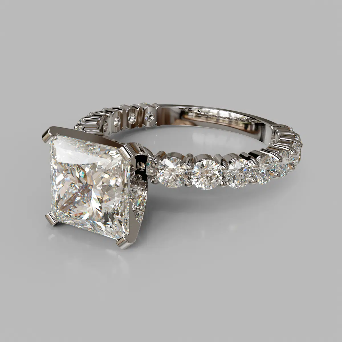 Princess Cut Common Prong Moissanite Engagement Ring Princess Cut Common Prong Moissanite Engagement Ring