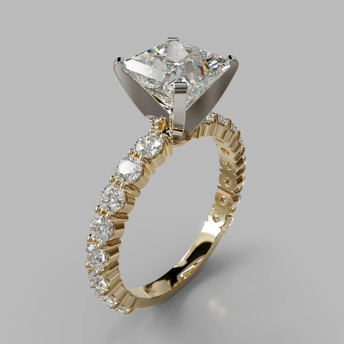 Princess Cut Common Prong Moissanite Engagement Ring Princess Cut Common Prong Moissanite Engagement Ring