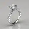 Princess Cut Common Prong Moissanite Engagement Ring