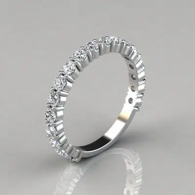 1.08Ct Round Cut Moissanite Wedding Band Ring