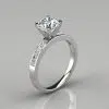 Round Brilliant Cut Channel Set Moissanite Engagement Ring