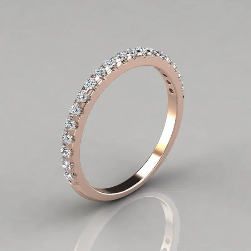 0.47Ct Ladies Round Cut Wedding Band Ring