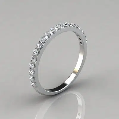 0.47Ct Ladies Round Cut Wedding Band Ring
