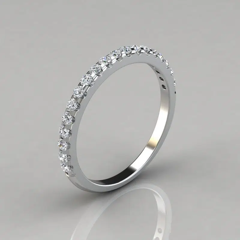 0.47Ct Ladies Round Cut Wedding Band Ring