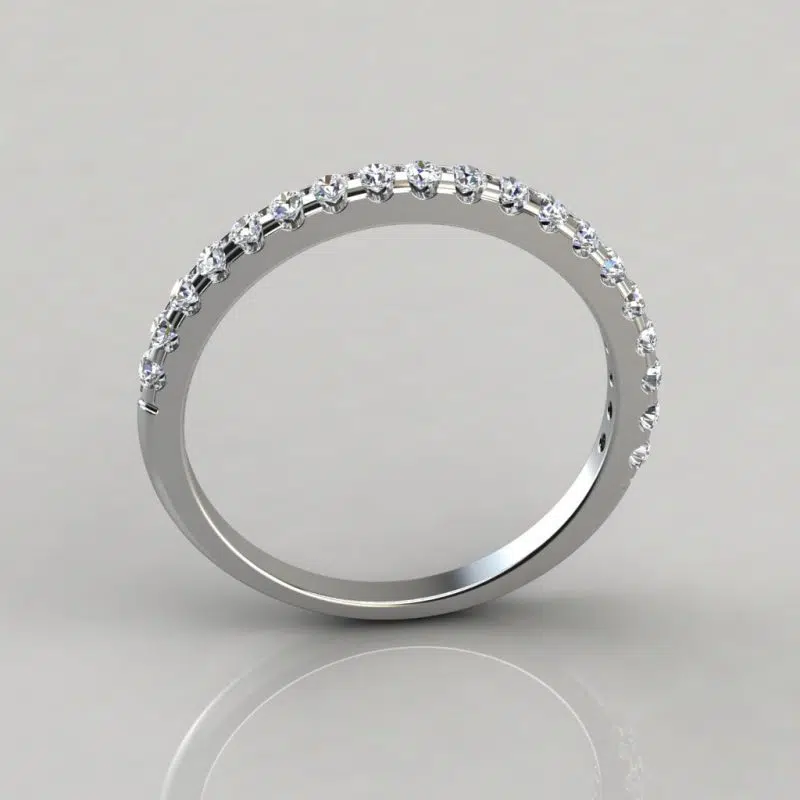 0.47Ct Ladies Round Cut Wedding Band Ring