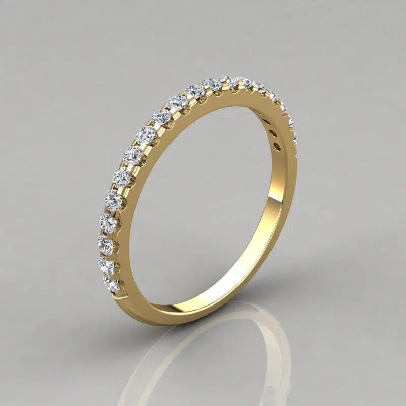 0.47Ct Ladies Round Cut Wedding Band Ring