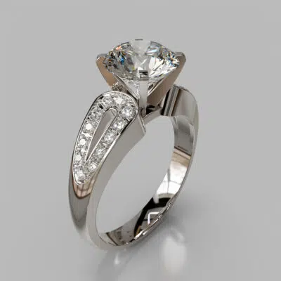 Vintage Style Split Shank Moissanite Engagement Ring Vintage Style Split Shank Moissanite Engagement Ring