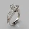 Vintage Style Split Shank Moissanite Engagement Ring