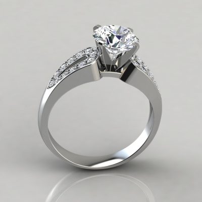 Vintage Style Moissanite Engagement Rings | Split Shank Moissanite ...