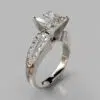 Vintage Design Split Shank Moissanite Engagement Ring