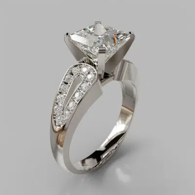 Vintage Design Split Shank Moissanite Engagement Ring Vintage Design Split Shank Moissanite Engagement Ring