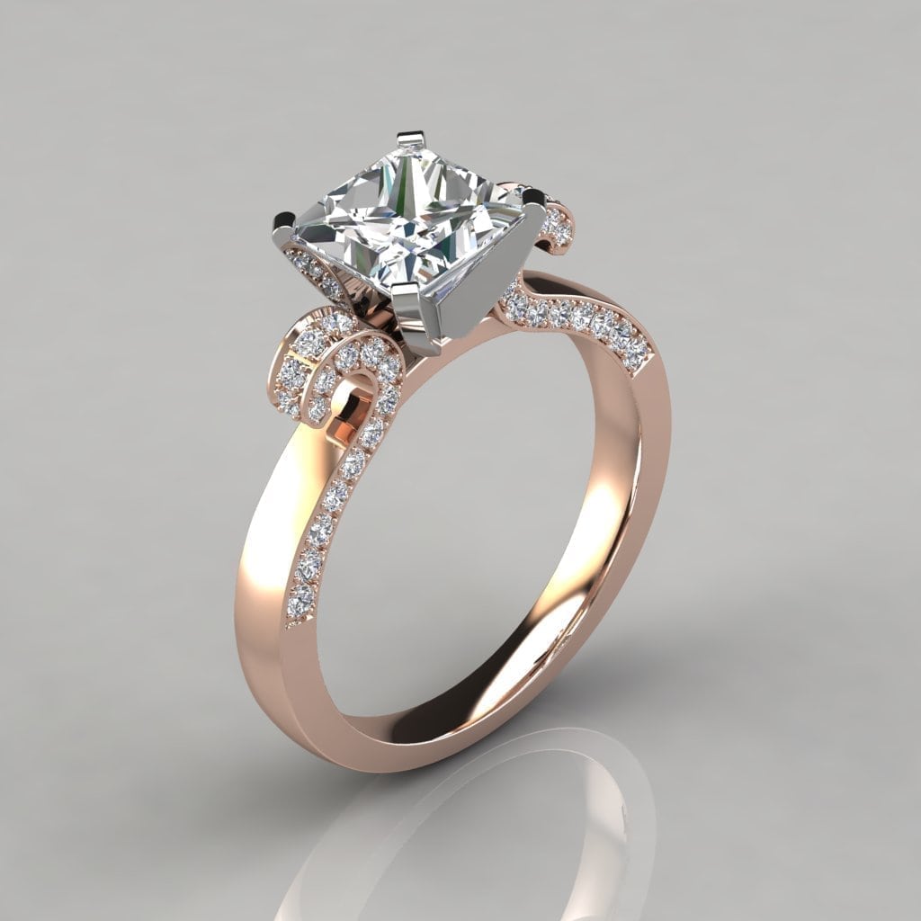 Rose Design Diamond Ring 5